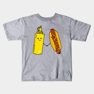 Hot Dog and Mustard Food Love Kids T-Shirt